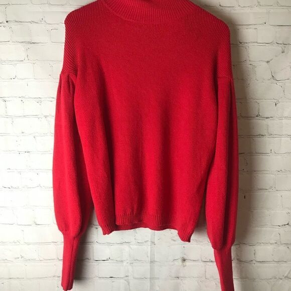 Aaron & Amber Women's Turtleneck Long Sleeve Red Knitted Sweater. Size M - Picture 3 of 8